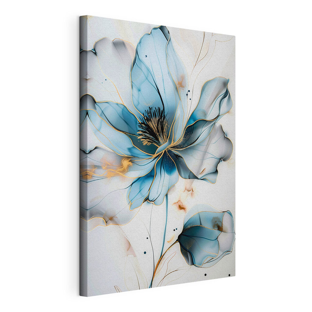 Abstract blue flower with elegant lines