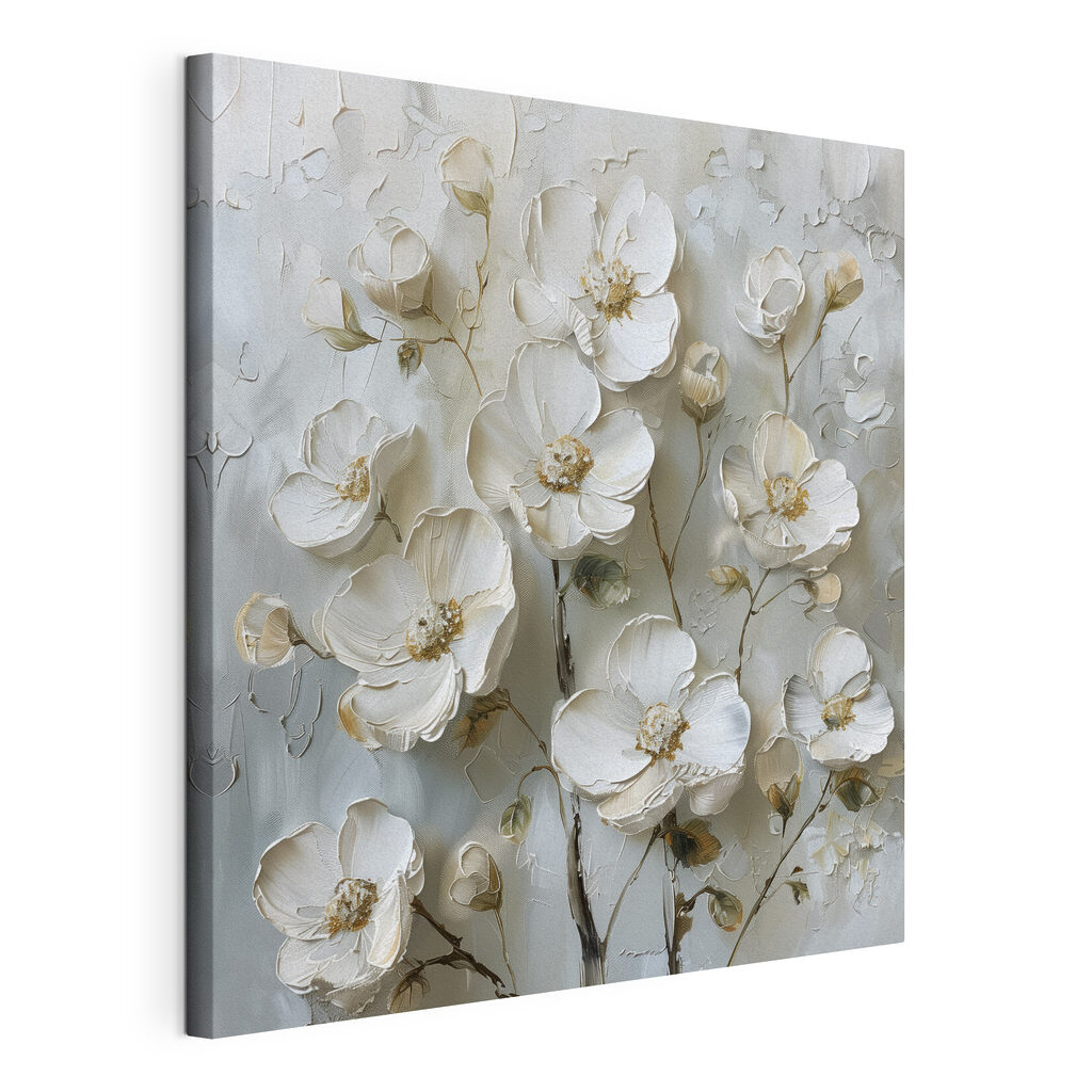 Painting of white flowers Painting of white flowers