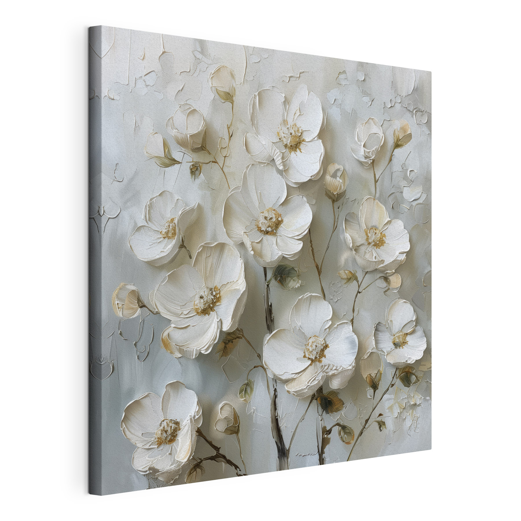 Painting of white flowers Painting of white flowers