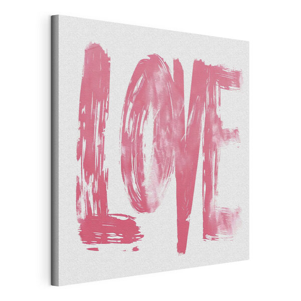Canvas Schilderijen Canvas Schilderijen Roze geschilderd woord (Artikelnummer: s39538)