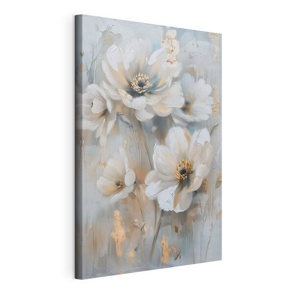 Canvas Schilderijen Bloesems in zachte, rustgevende tinten