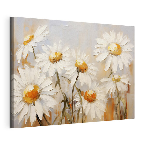 Schilderij van witte bloemen Canvas Schilderijen Schilderij van witte bloemen