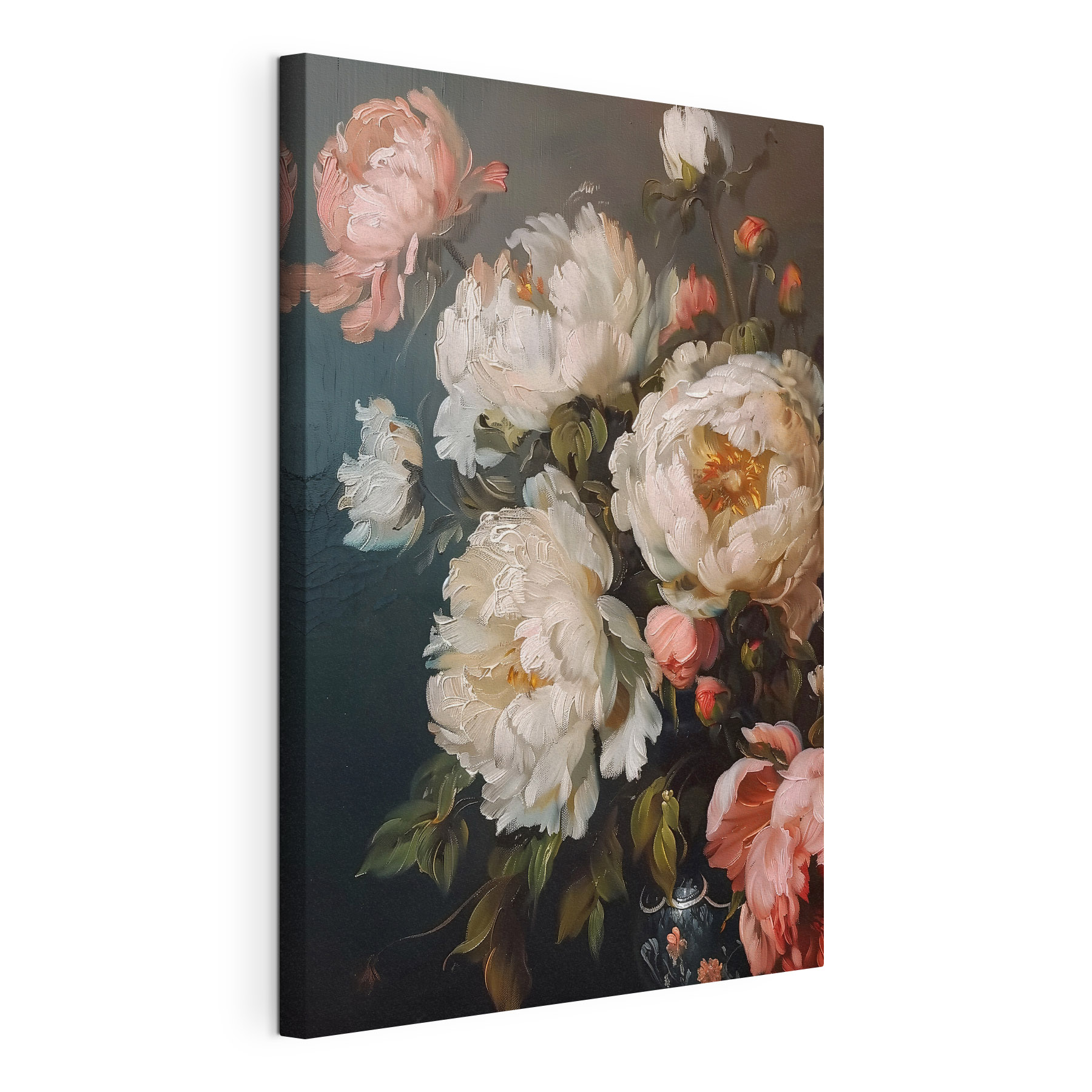 Painting of white and pink flowers