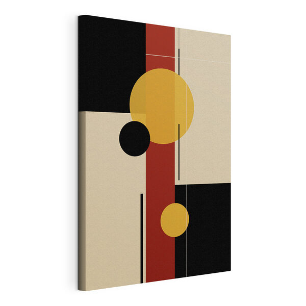 Kleurrijk kunstwerk met cirkels en lijnen Canvas Schilderijen Kleurrijk kunstwerk met cirkels en lijnen