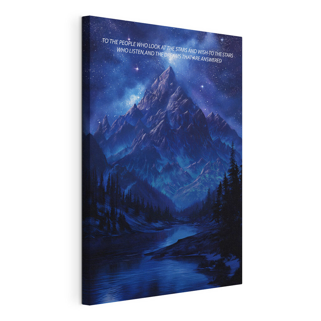 Mountain range with trees and a river