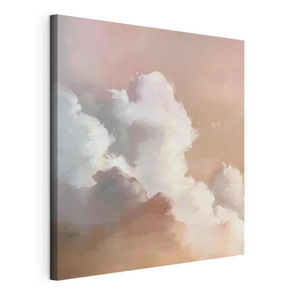 Canvas Schilderijen Canvas Schilderijen Roze lucht met wolken (Artikelnummer: s40113)