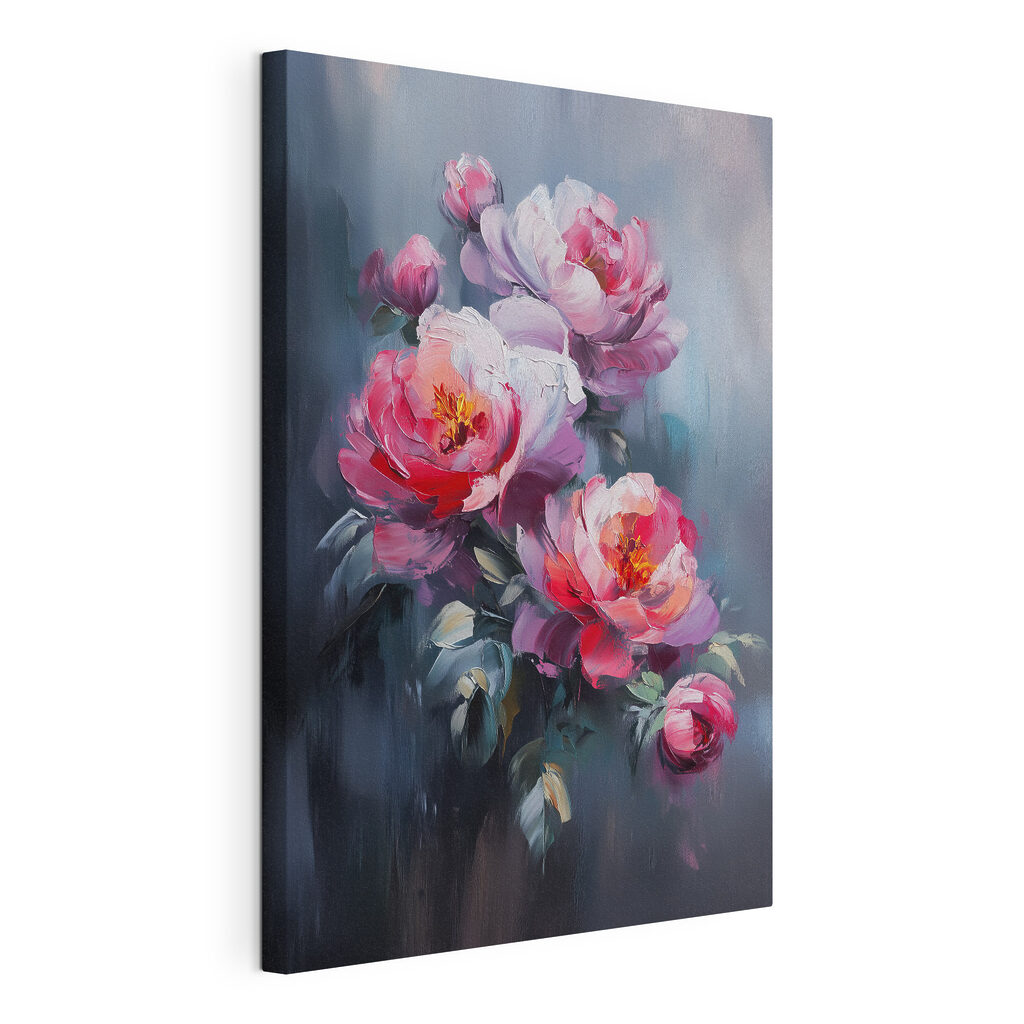 Painting of pink flowers Painting of pink flowers