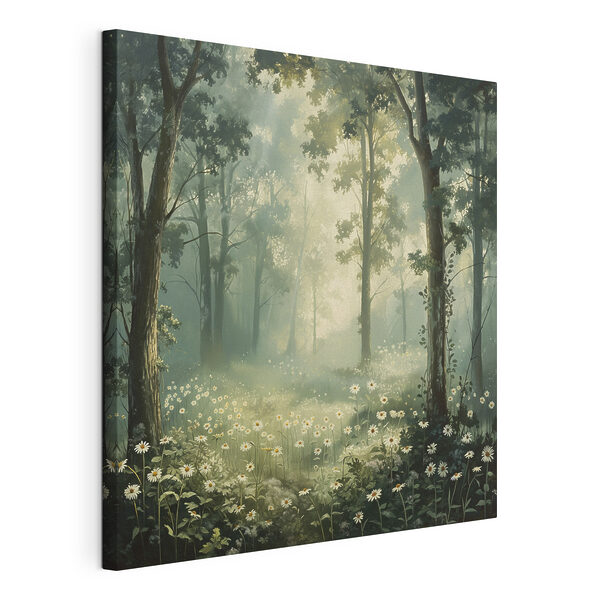 Canvas Schilderijen Bos met bloemen en bomen (Artikelnummer: s40228) Canvas Schilderijen Canvas Schilderijen Bos met bloemen en bomen (Artikelnummer: s40228)