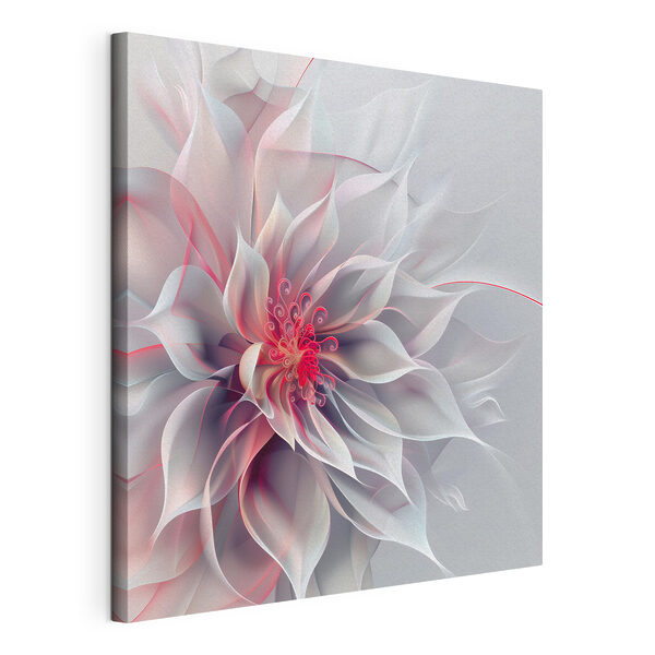 Witte en roze bloem Canvas Schilderijen Witte en roze bloem