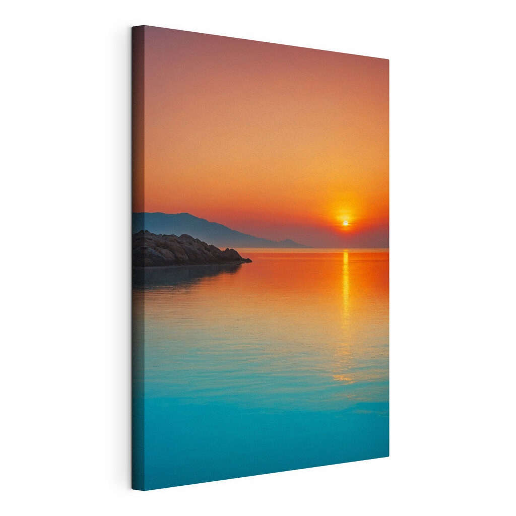 Sunset over a body of water