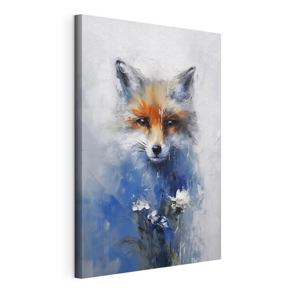 Schilderij van een vos Canvas Schilderijen Schilderij van een vos