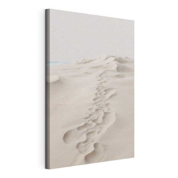 Canvas Schilderijen Voetafdrukken in het zand