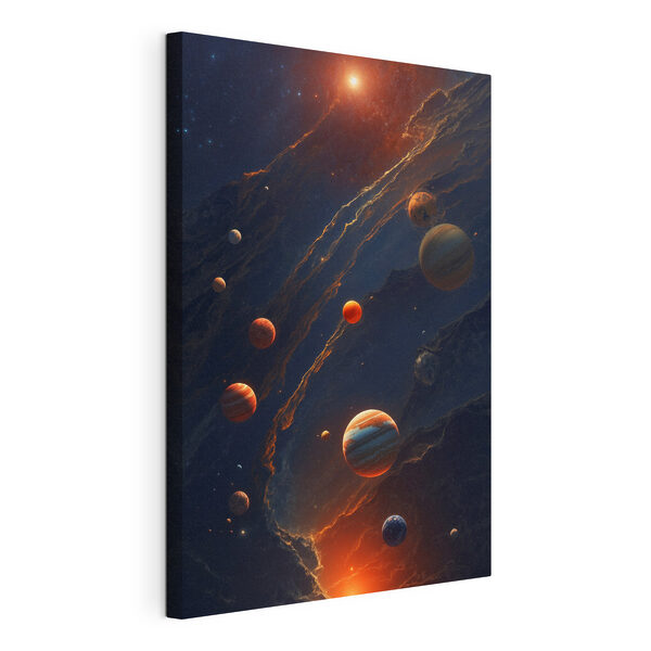 Planeten in de ruimte Canvas Schilderijen Planeten in de ruimte