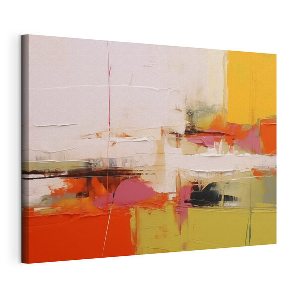 Canvas Schilderijen Canvas Schilderijen Schilderij van een kleurrijke muur (Artikelnummer: s40747)