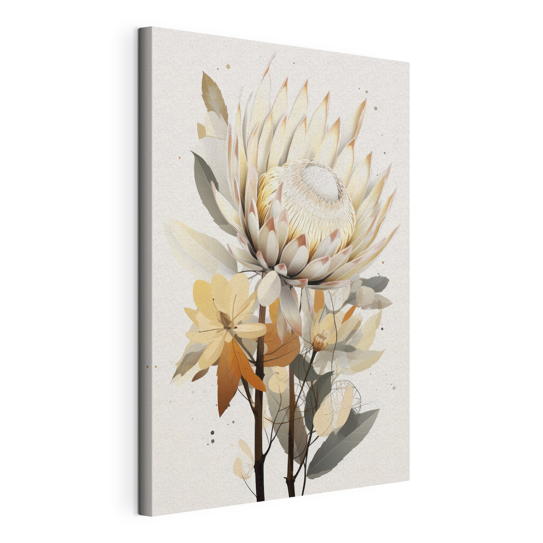 Flower with leaves and a white flower