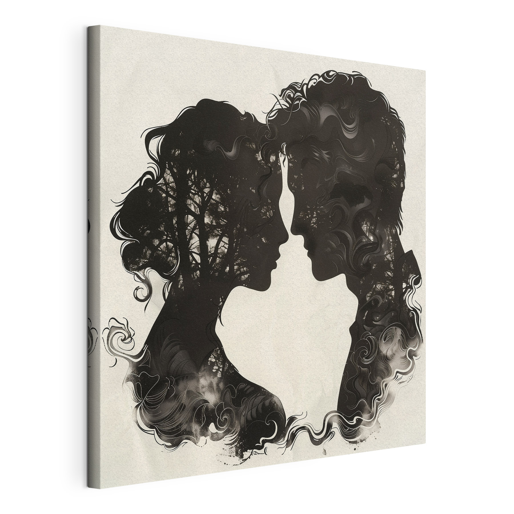 Man and woman face to face Man and woman face to face