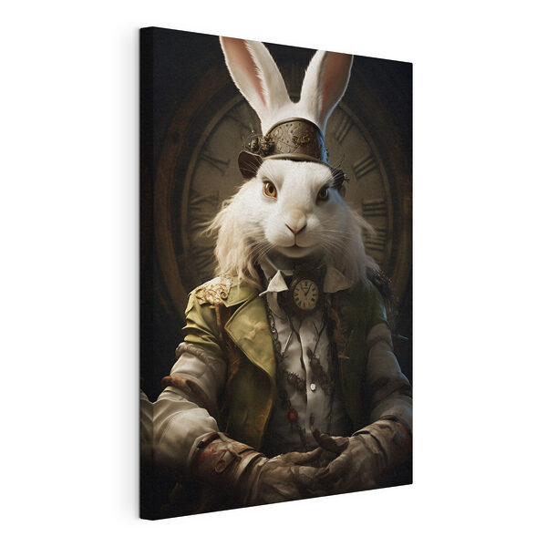 Konijn in een kledingstuk Canvas Schilderijen Konijn in een kledingstuk