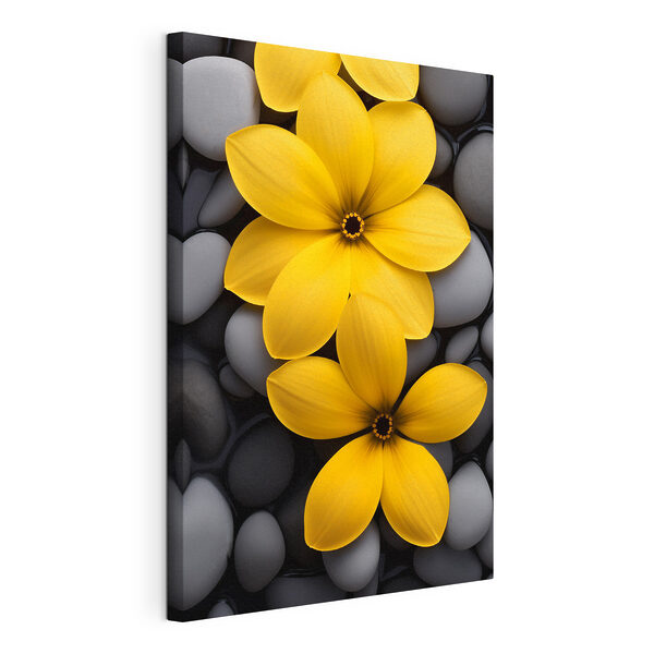 Canvas Schilderijen Gele bloemen op een stapel rotsen (Artikelnummer: s41547) Canvas Schilderijen Canvas Schilderijen Gele bloemen op een stapel rotsen (Artikelnummer: s41547)