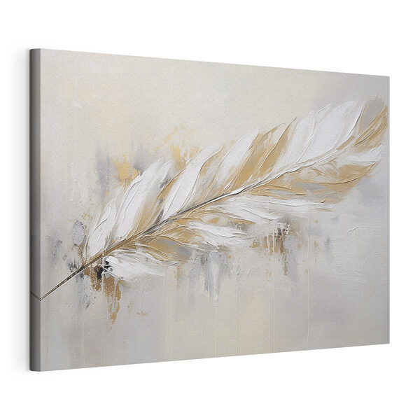 Delicate feather on a soft background