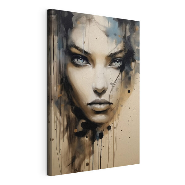 Canvas Schilderijen Canvas Schilderijen Schilderij van een vrouw’s gezicht (Artikelnummer: s41670)