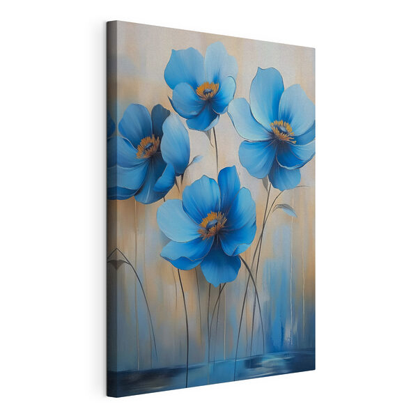 Canvas Schilderijen Schilderij van blauwe bloemen (Artikelnummer: s41818) Canvas Schilderijen Canvas Schilderijen Schilderij van blauwe bloemen (Artikelnummer: s41818)
