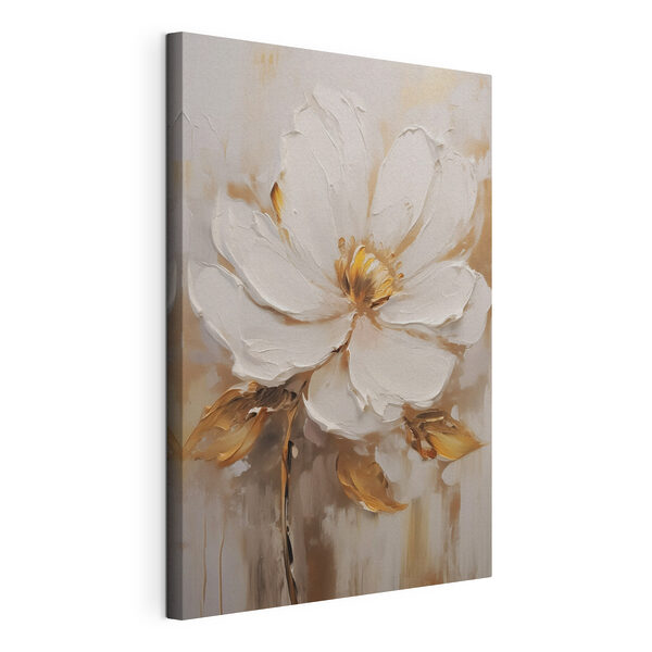 Canvas Schilderijen Canvas Schilderijen Schilderij van een witte bloem (Artikelnummer: s41820)