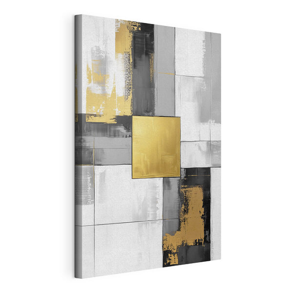 Abstracte elegantie in neutrale tinten Canvas Schilderijen Abstracte elegantie in neutrale tinten
