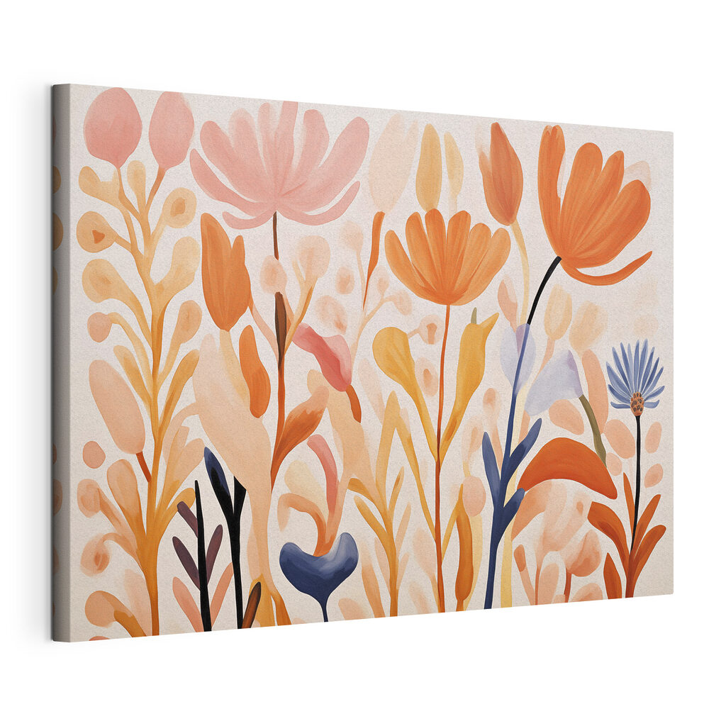 Painting of flowers and leaves Painting of flowers and leaves