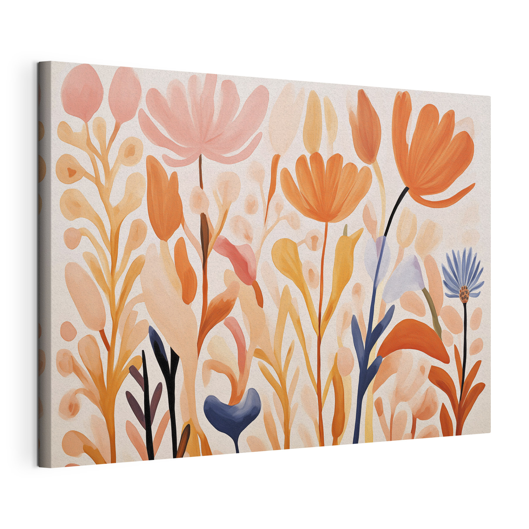 Painting of flowers and leaves Painting of flowers and leaves