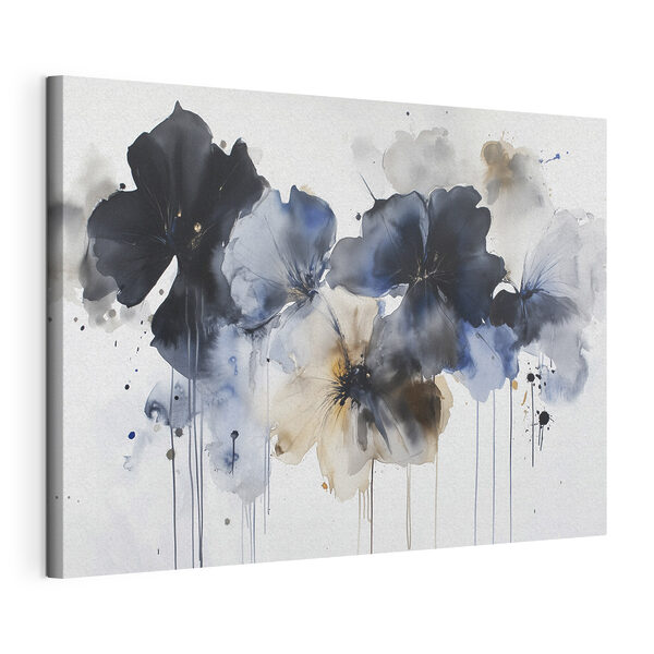 Canvas Schilderijen Canvas Schilderijen Schilderij van bloemen op een witte achtergrond (Artikelnummer: s42207)