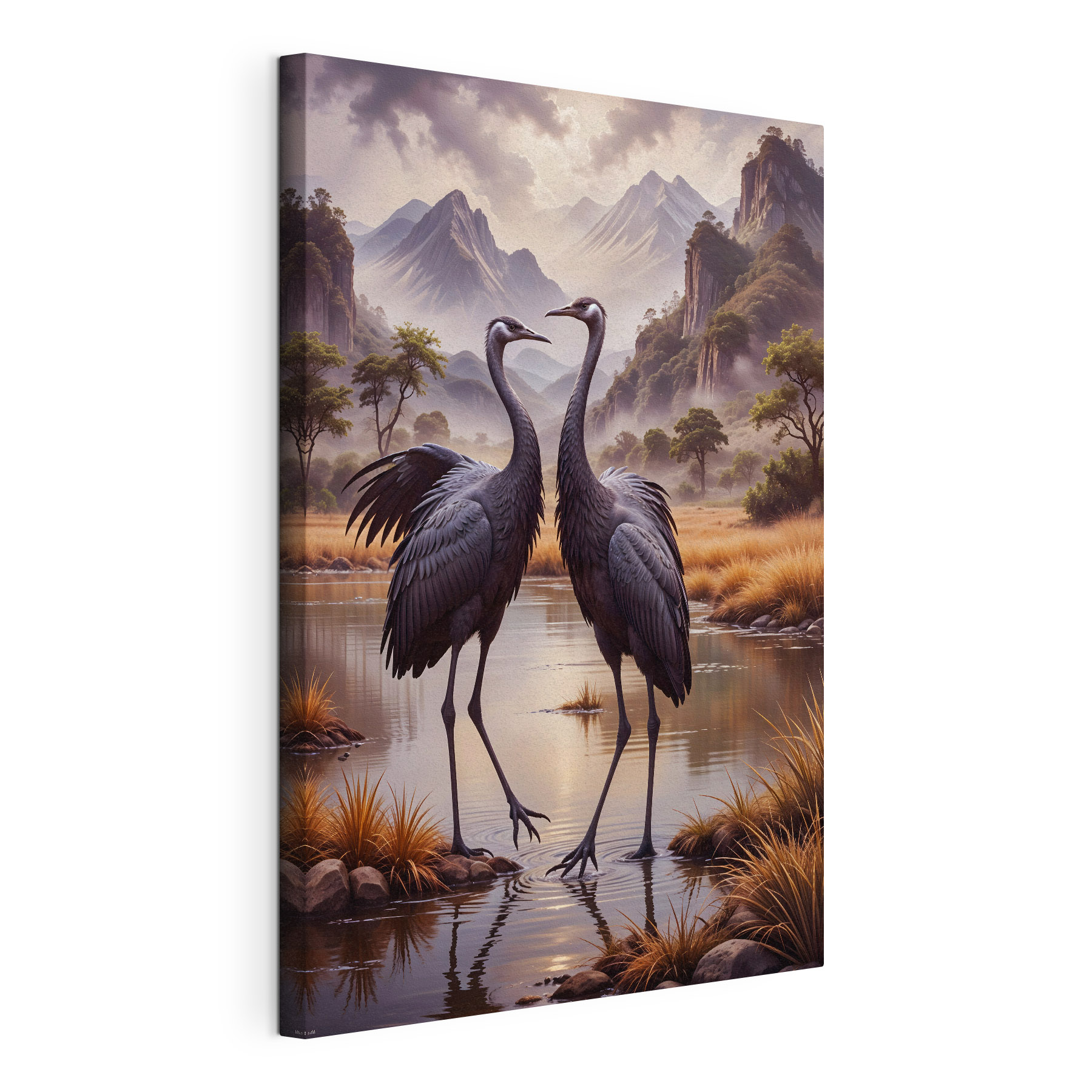 Two birds standing in a river Two birds standing in a river