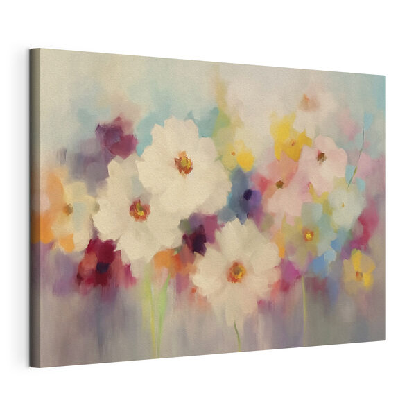 Canvas Schilderijen Schilderen van bloemen