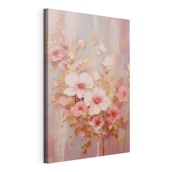 Canvas Schilderijen Schilderij van roze bloemen (Artikelnummer: s42315) Canvas Schilderijen Canvas Schilderijen Schilderij van roze bloemen (Artikelnummer: s42315)