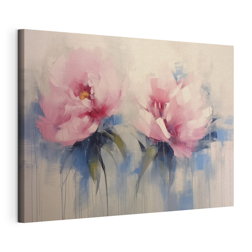 Painting of pink flowers