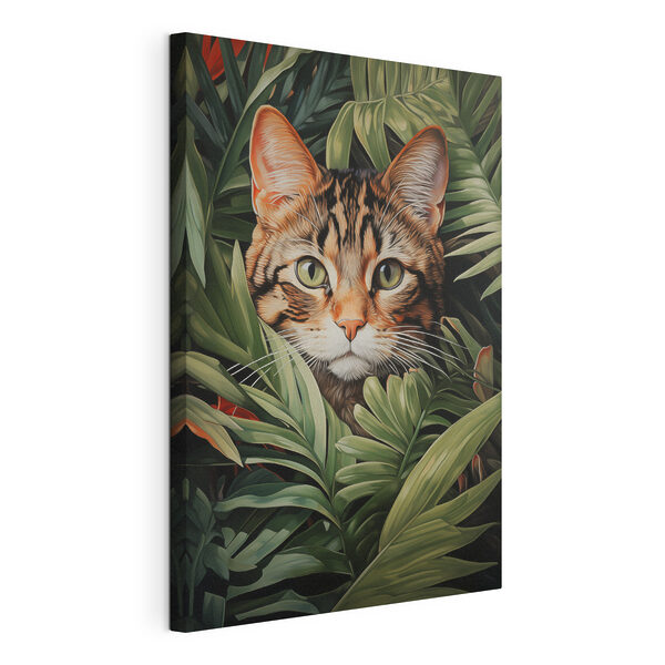 Canvas Schilderijen Kat in de jungle (Artikelnummer: s42354) Canvas Schilderijen Canvas Schilderijen Kat in de jungle (Artikelnummer: s42354)