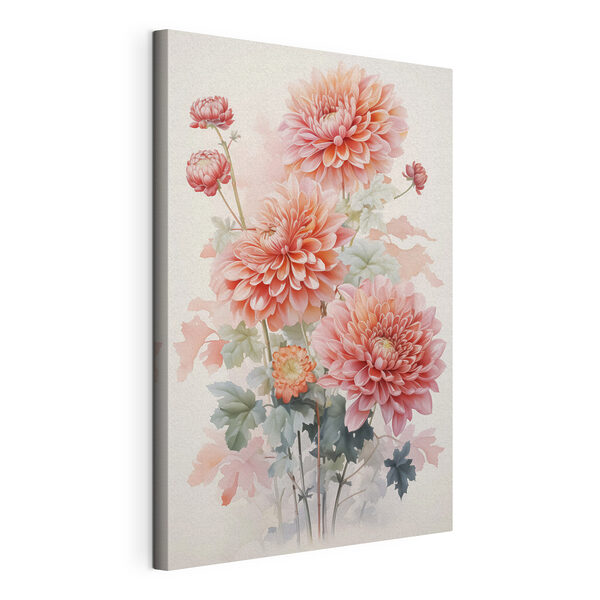 Canvas Schilderijen Canvas Schilderijen Prachtige bloemen in zachte kleuren (Artikelnummer: s42416)