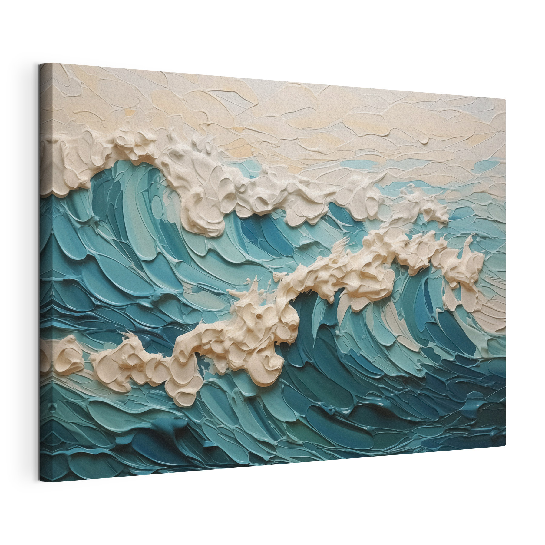 Painting of waves and clouds Painting of waves and clouds