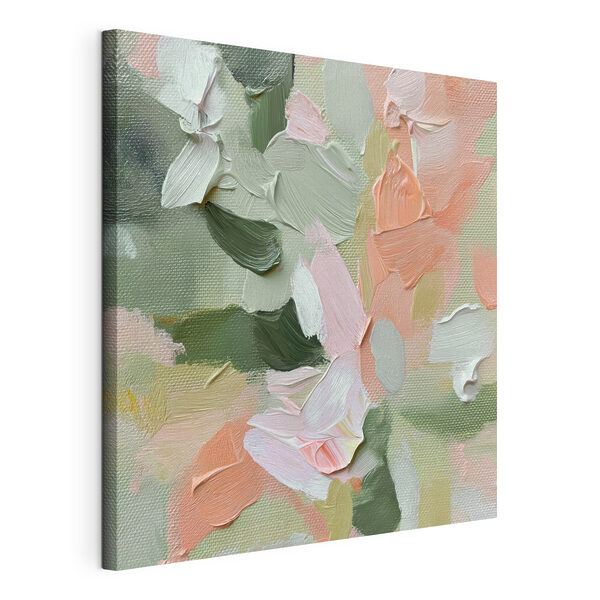 Canvas Schilderijen Zachte pastels op canvas met structuur
