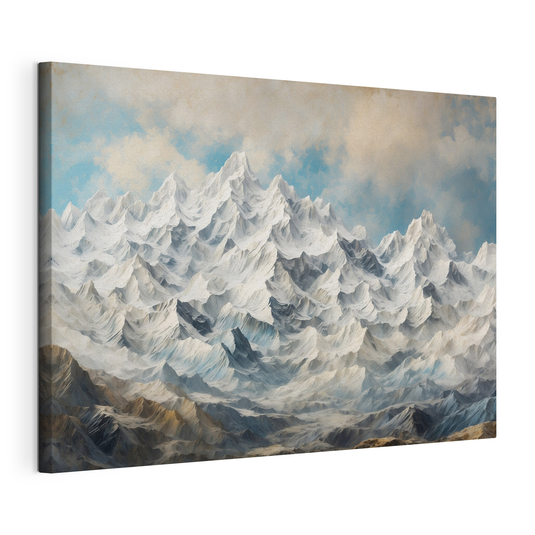 Mountain range with snow Mountain range with snow