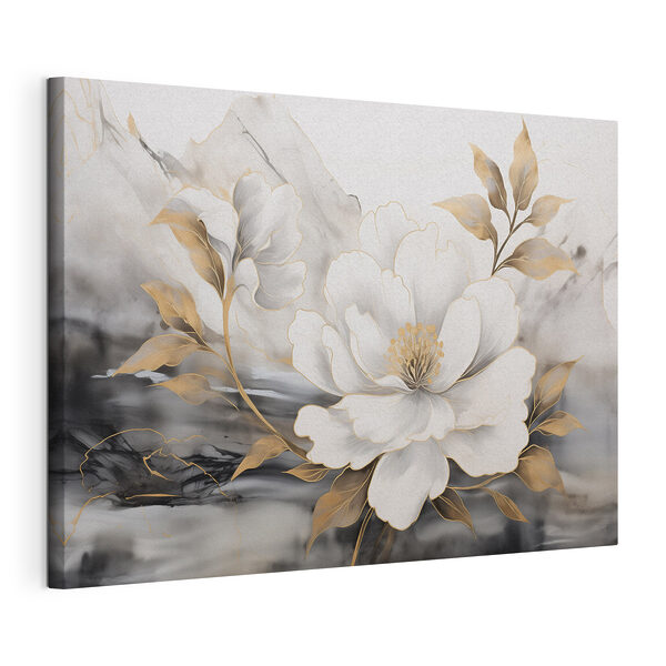 Schilderij van een bloem Canvas Schilderijen Schilderij van een bloem