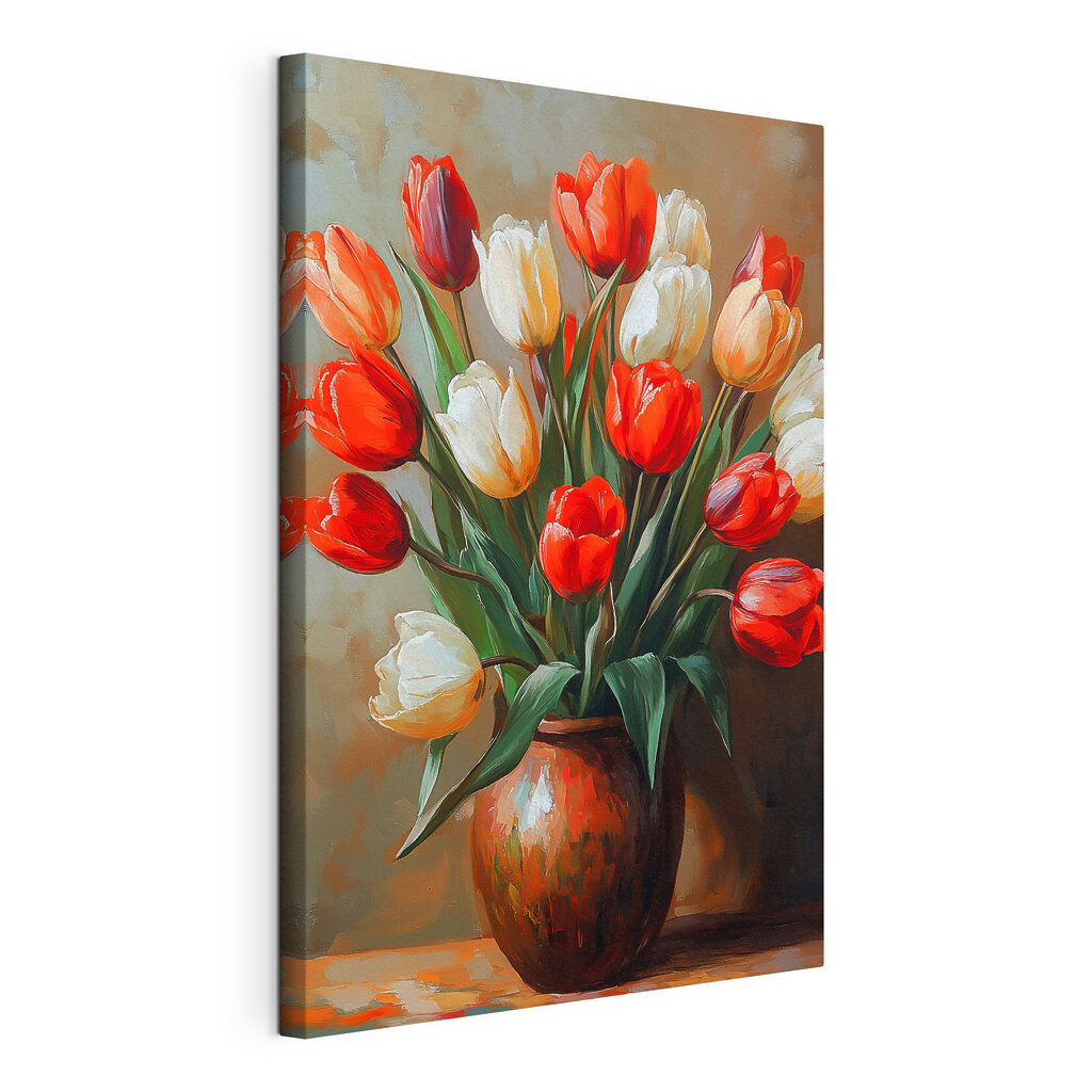 Painting of flowers in a vase