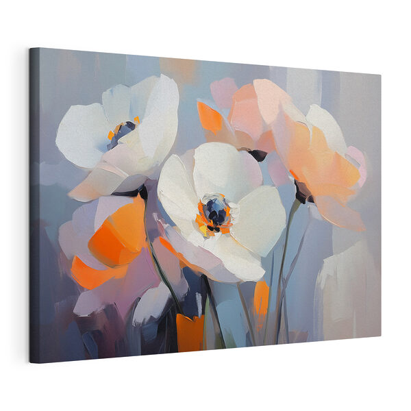 Canvas Schilderijen Canvas Schilderijen Schilderij van witte bloemen (Artikelnummer: s42999)
