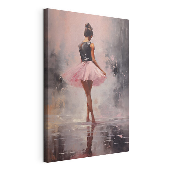 Canvas Schilderijen Canvas Schilderijen Schilderij van een vrouw in een roze tutu (Artikelnummer: s43204)