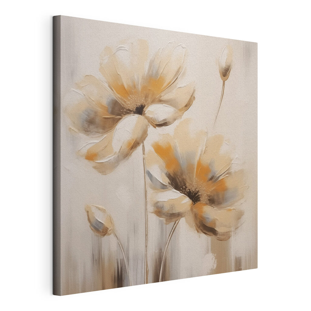 Painting of flowers on a white background Painting of flowers on a white background