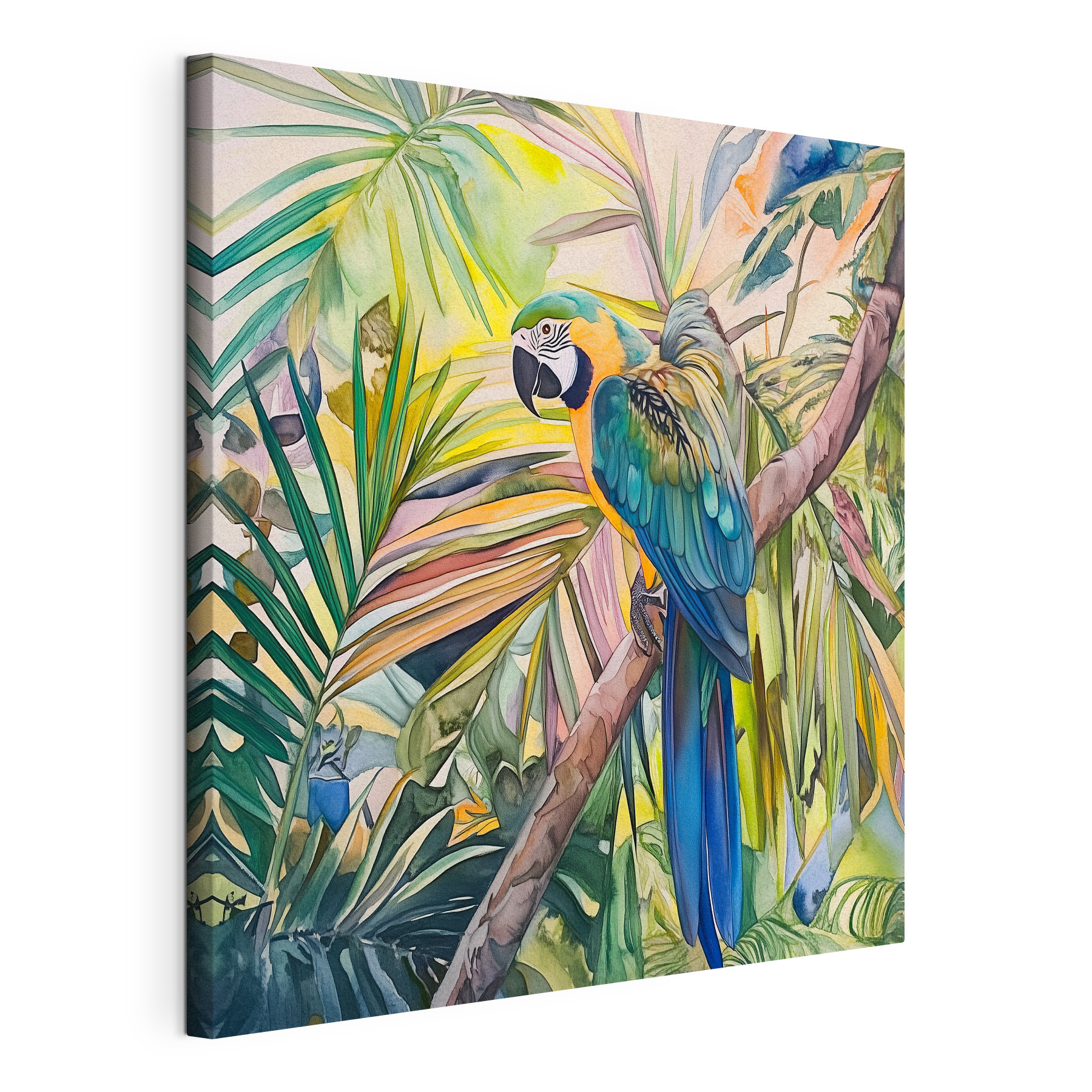 Colorful bird on a tree branch