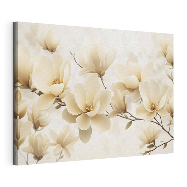 Groep witte bloemen Canvas Schilderijen Groep witte bloemen