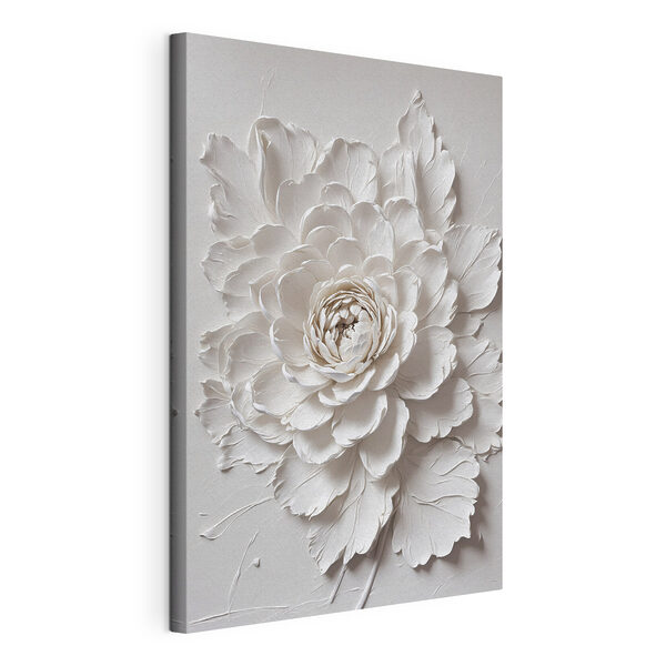 White flower with leaves