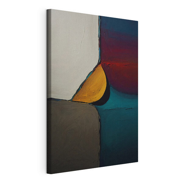Abstracte vormen in felle kleuren Canvas Schilderijen Abstracte vormen in felle kleuren