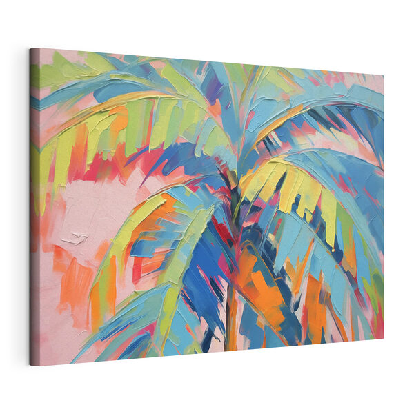 Schilderij van een palmboom Canvas Schilderijen Schilderij van een palmboom