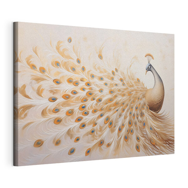 Canvas Schilderijen Schilderij van een pauw